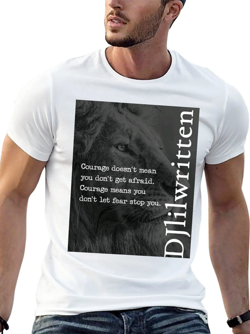 Courage Lion Black T-Shirt