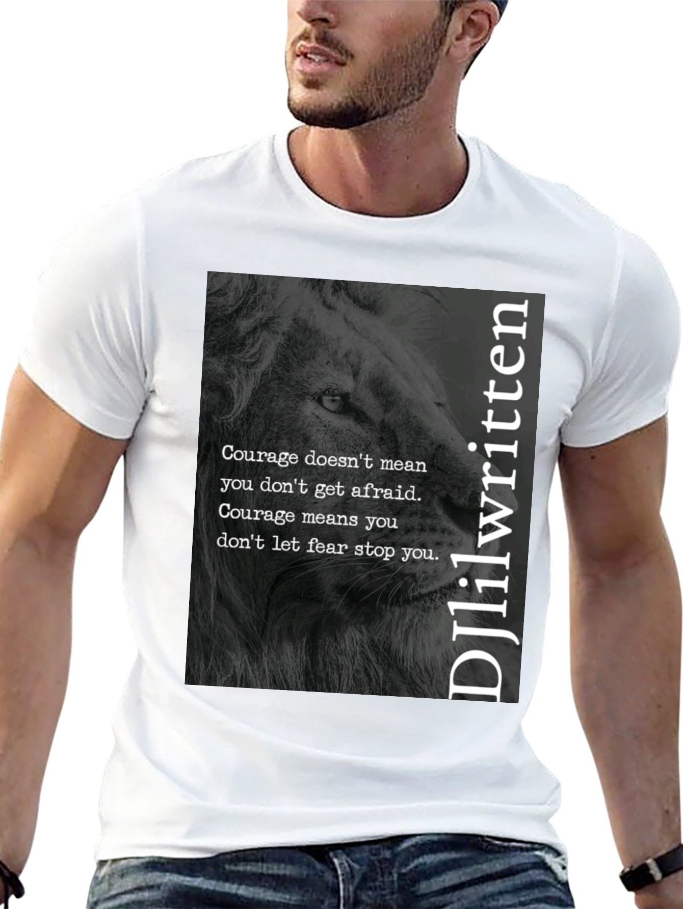 Courage Lion Black T-Shirt
