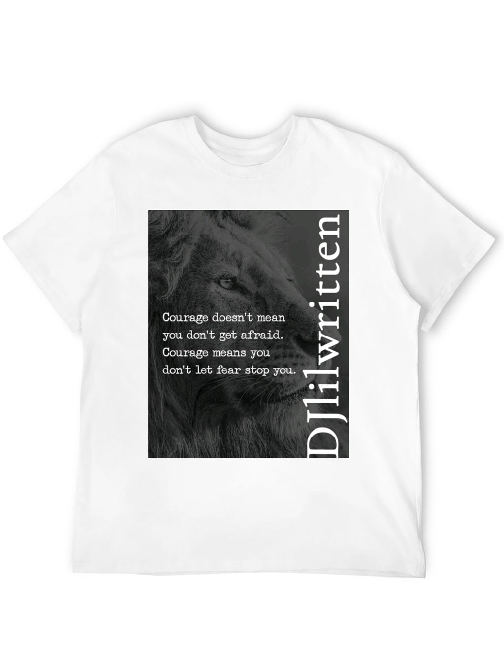 Courage Lion Black T-Shirt