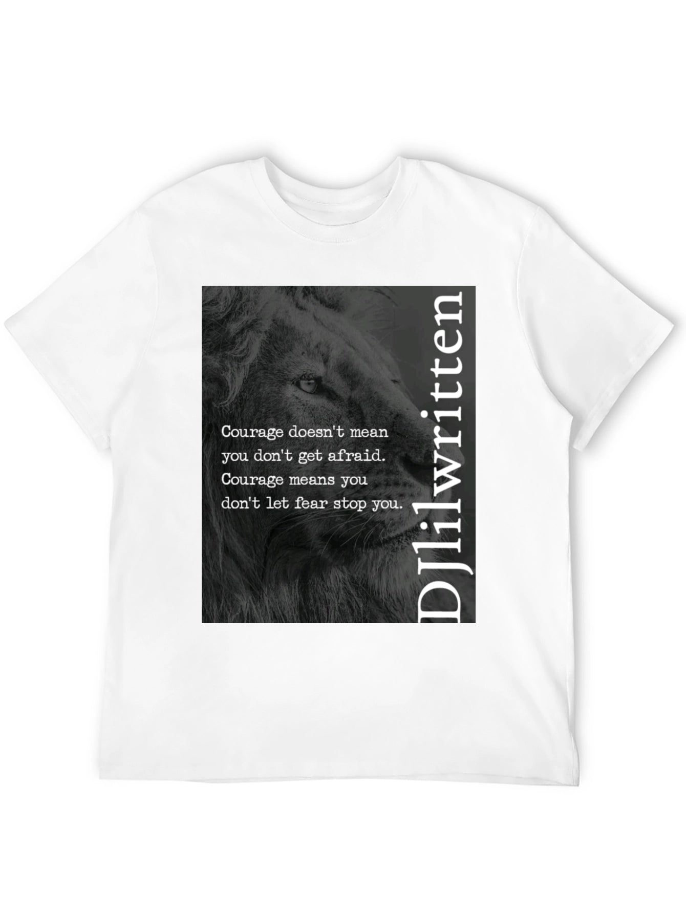 Courage Lion Black T-Shirt