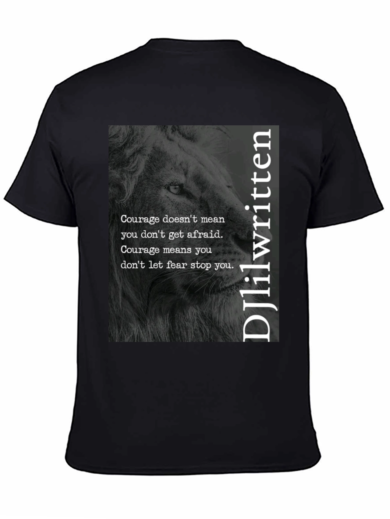 Courage Lion Black T-Shirt