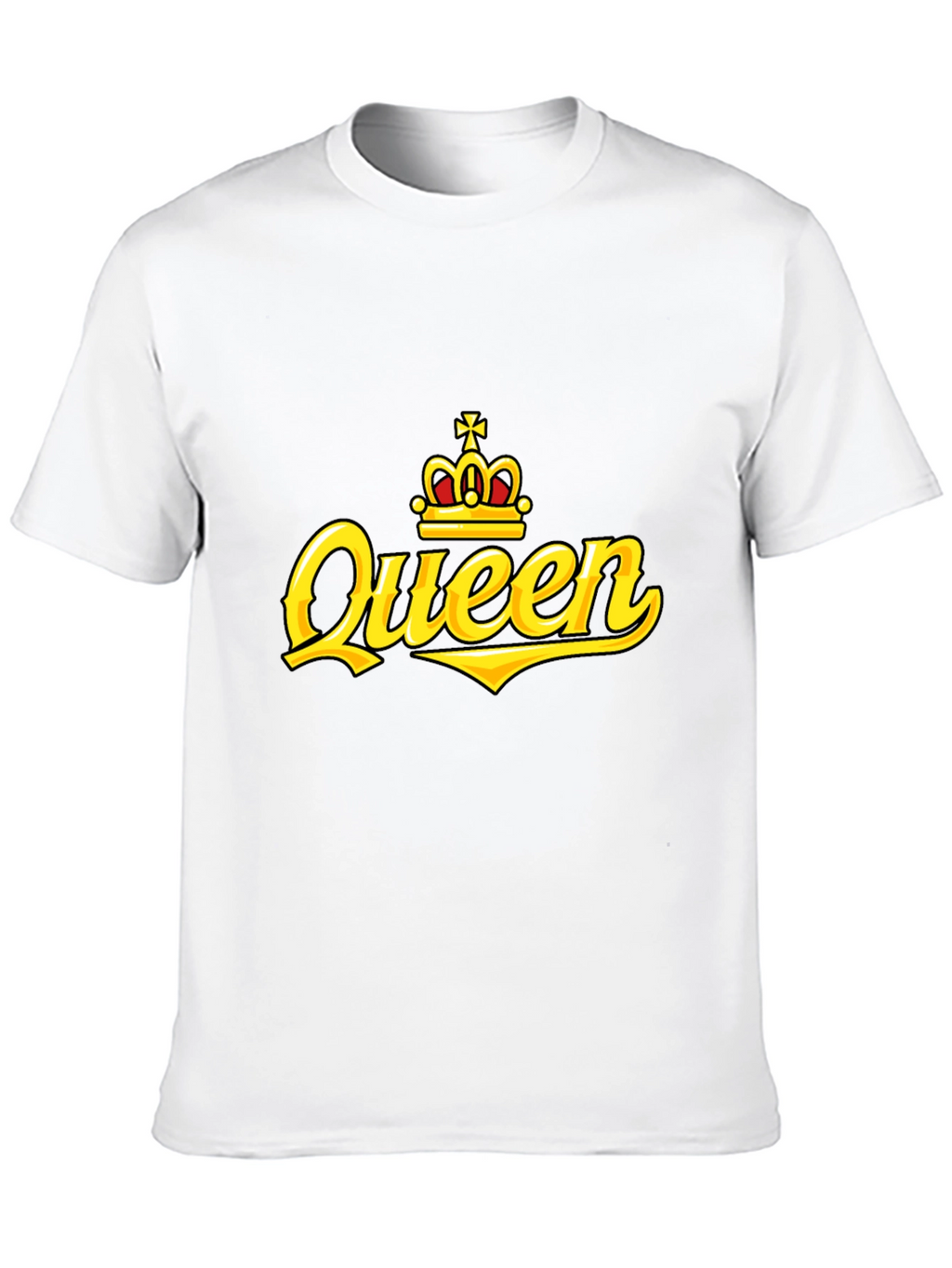 Queen Crown Graphic Print Black T-Shirt