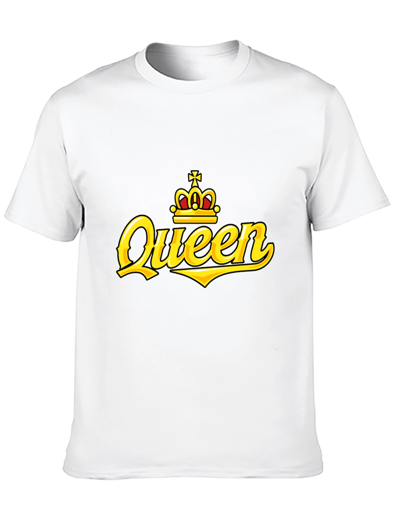 Queen Crown Graphic Print Black T-Shirt