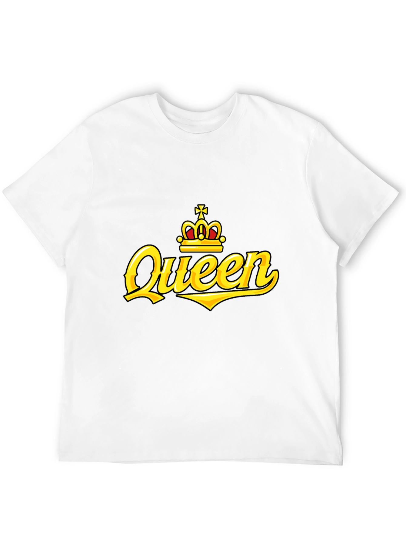 Queen Crown Graphic Print Black T-Shirt