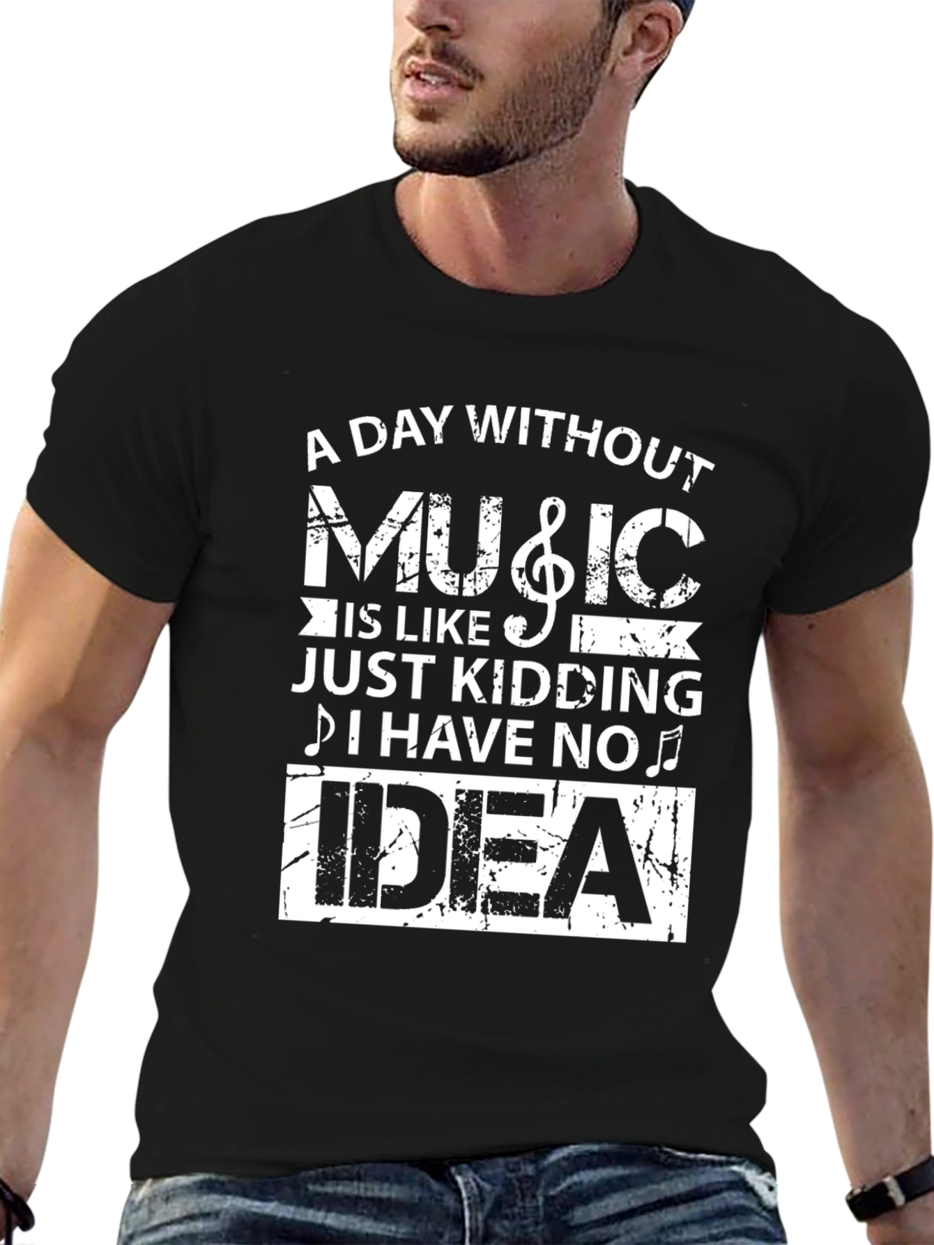 A Day Without Music T-Shirt Funny Musician Tee