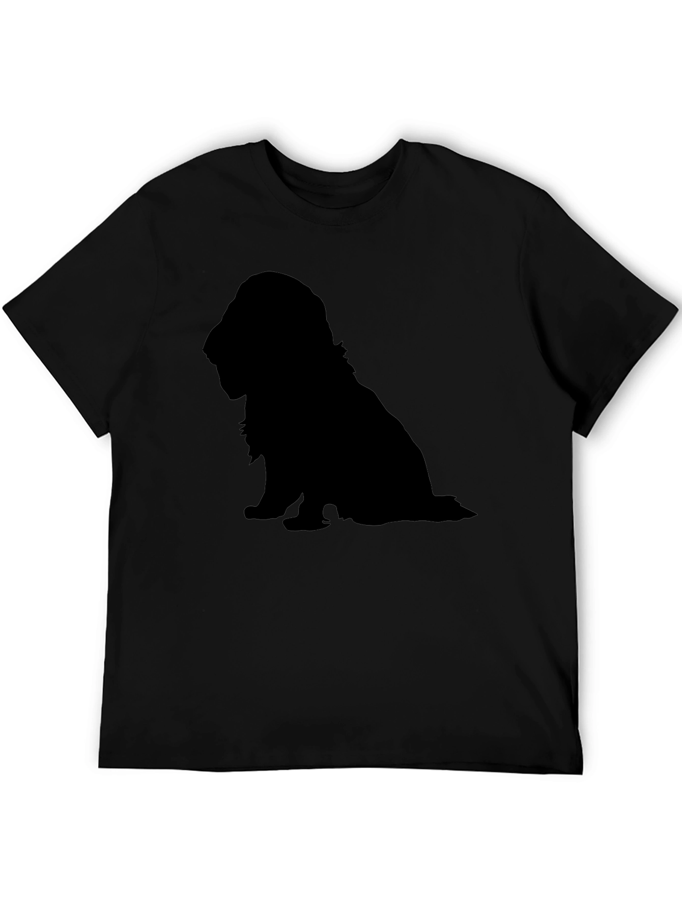 Dog Silhouette T-Shirt - Classic Black Tee