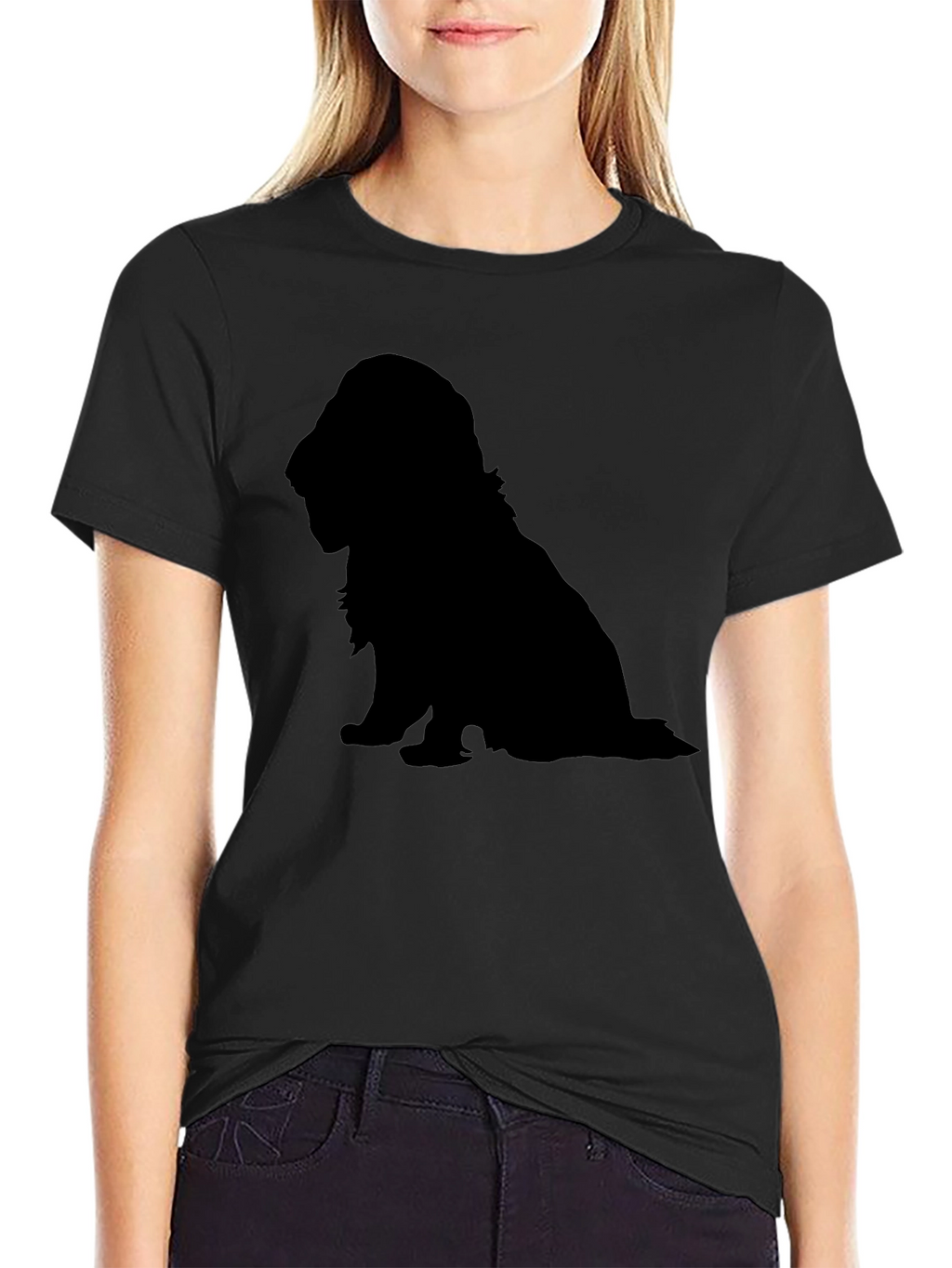 Dog Silhouette T-Shirt - Classic Black Tee