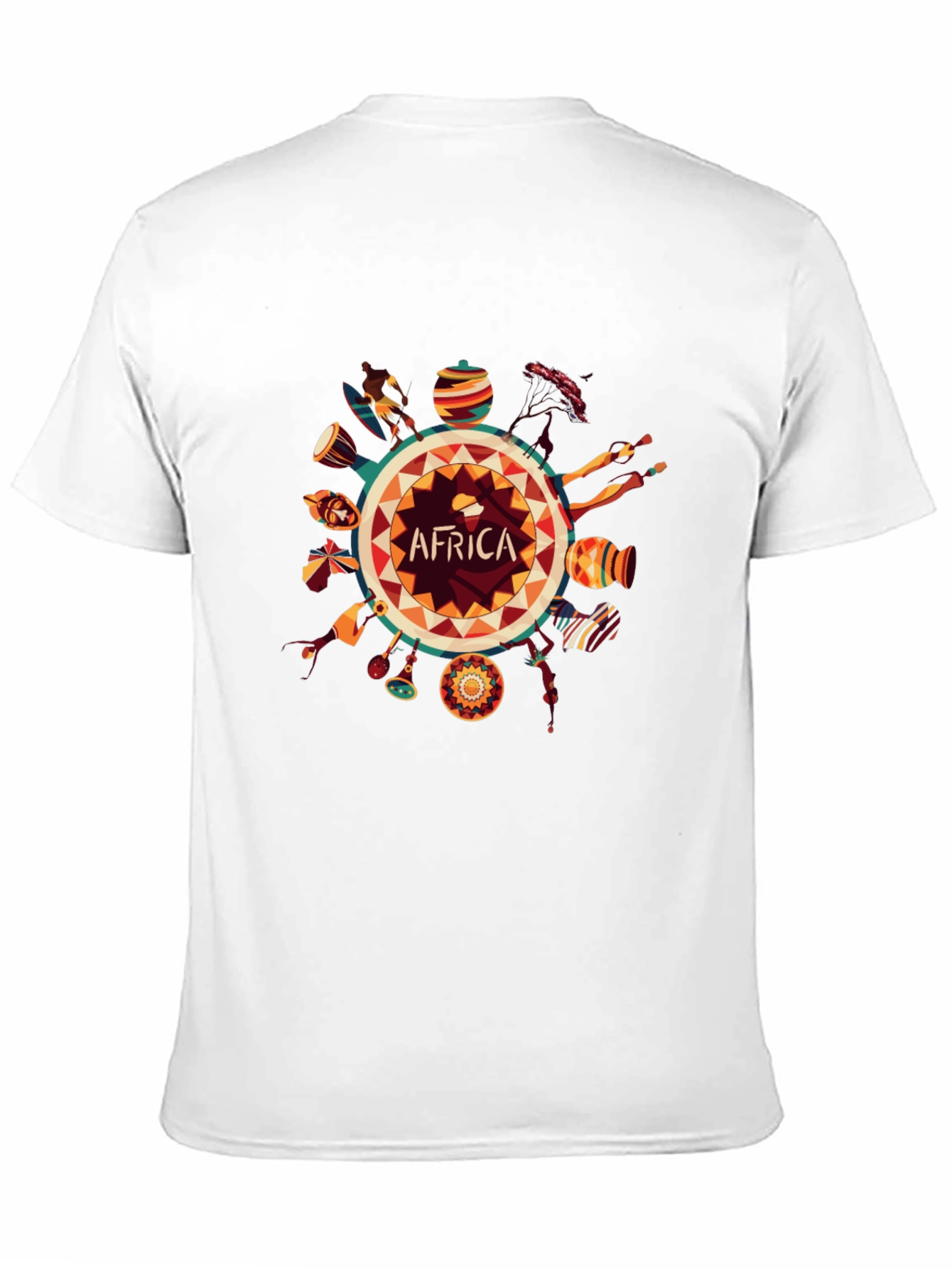 Africa Graphic Print Black T-Shirt