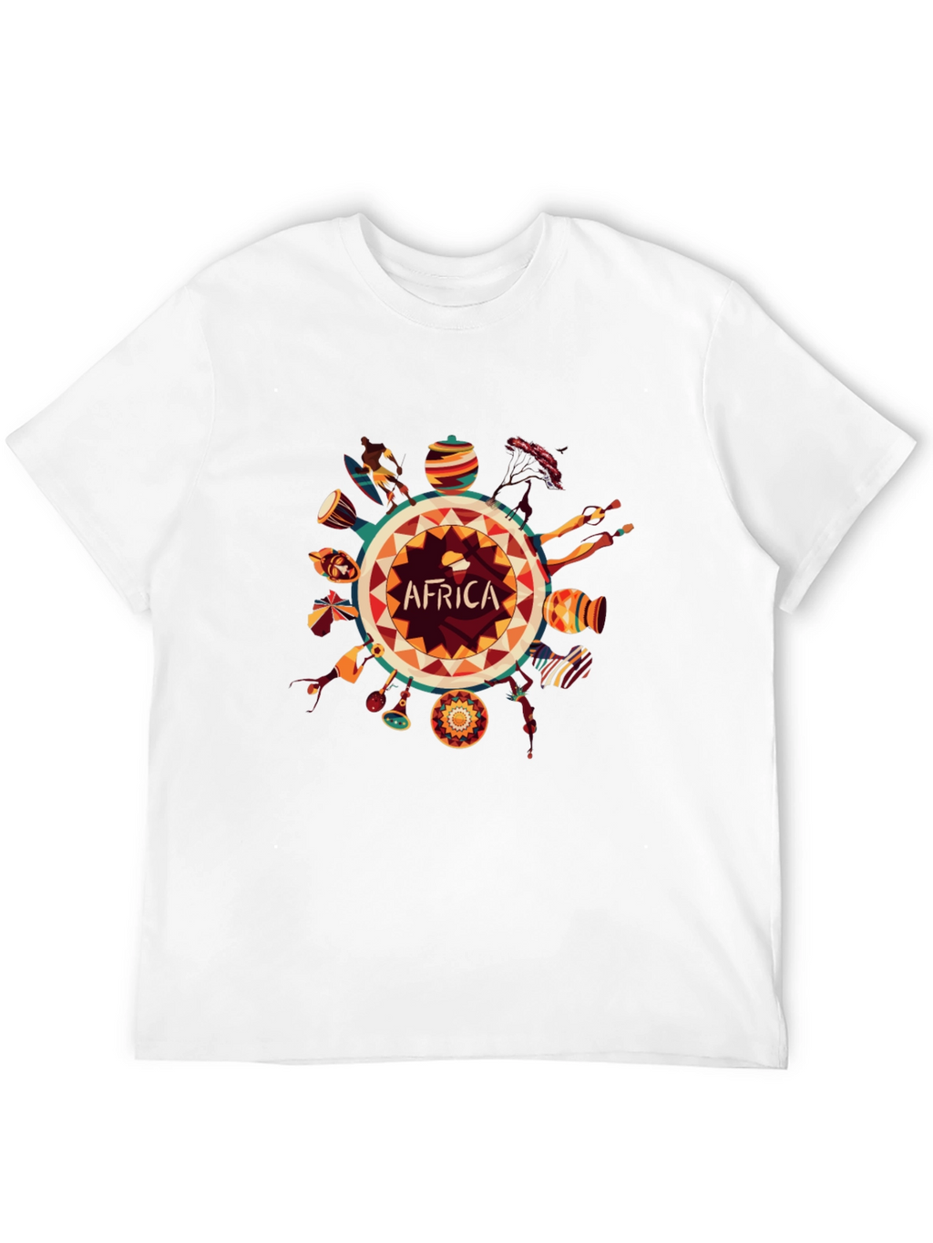 Africa Graphic Print Black T-Shirt