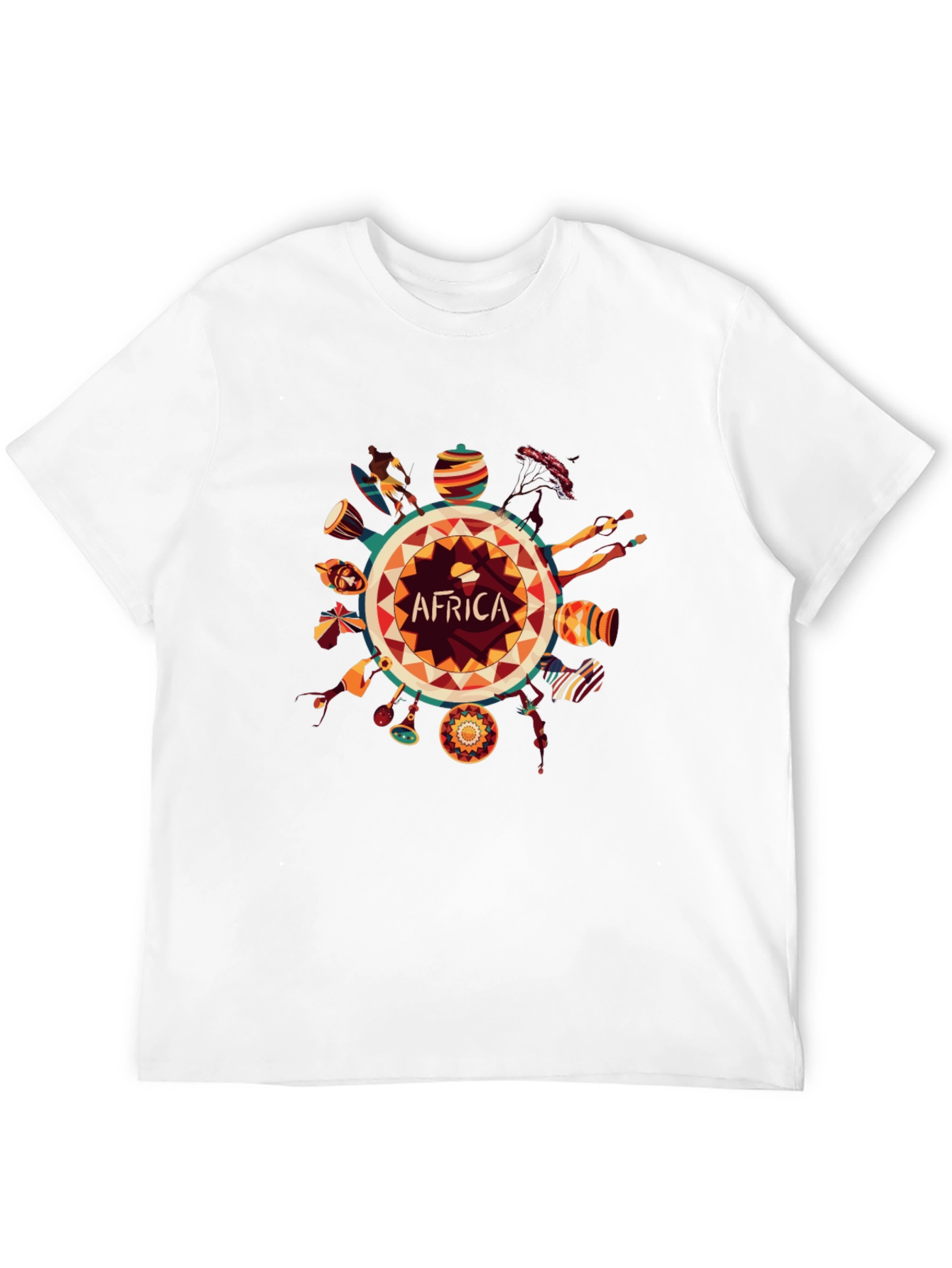 Africa Graphic Print Black T-Shirt
