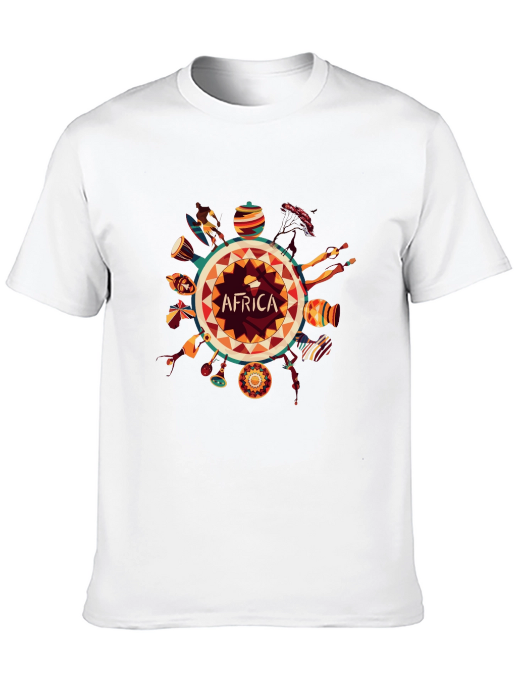 Africa Graphic Print Black T-Shirt