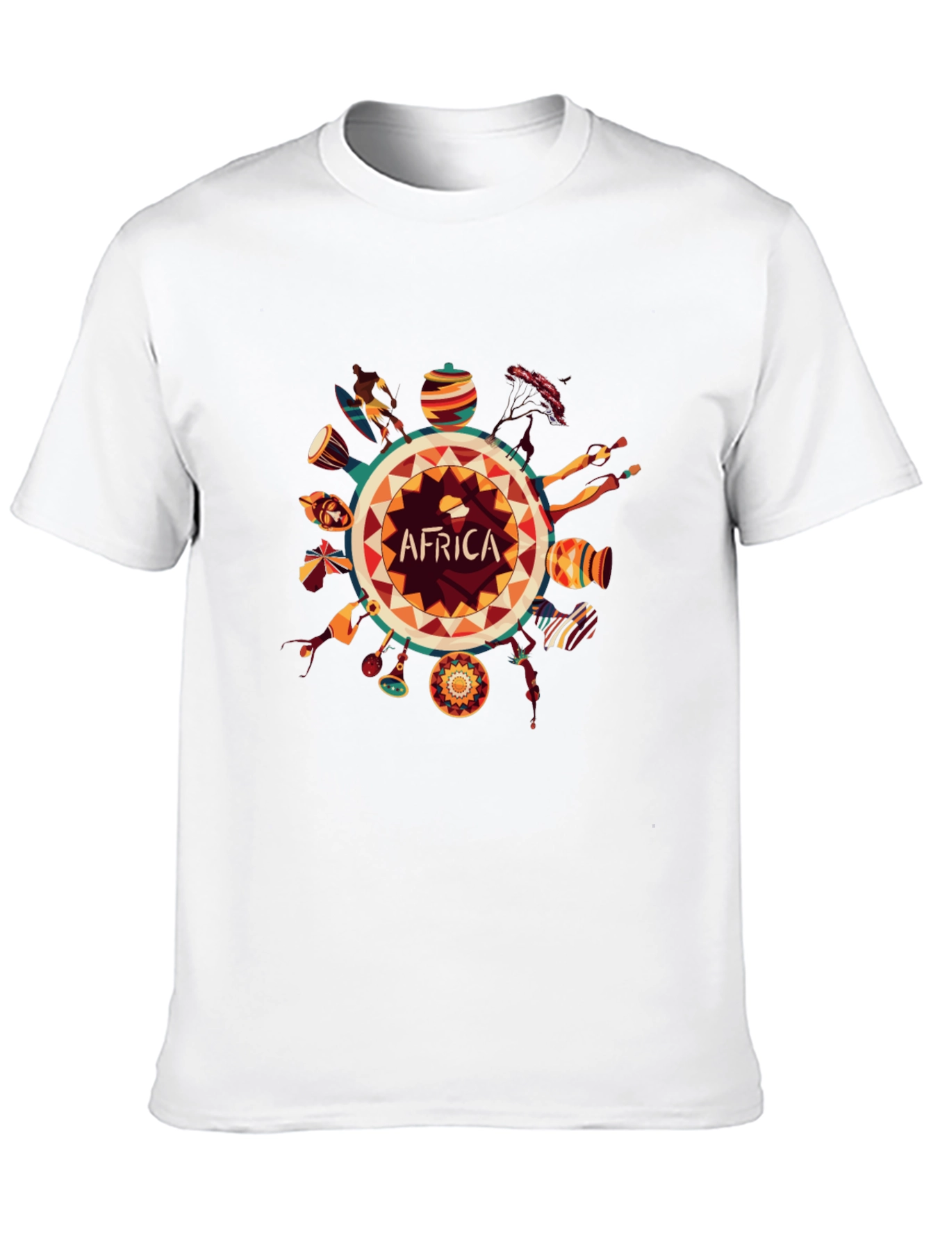 Africa Graphic Print Black T-Shirt