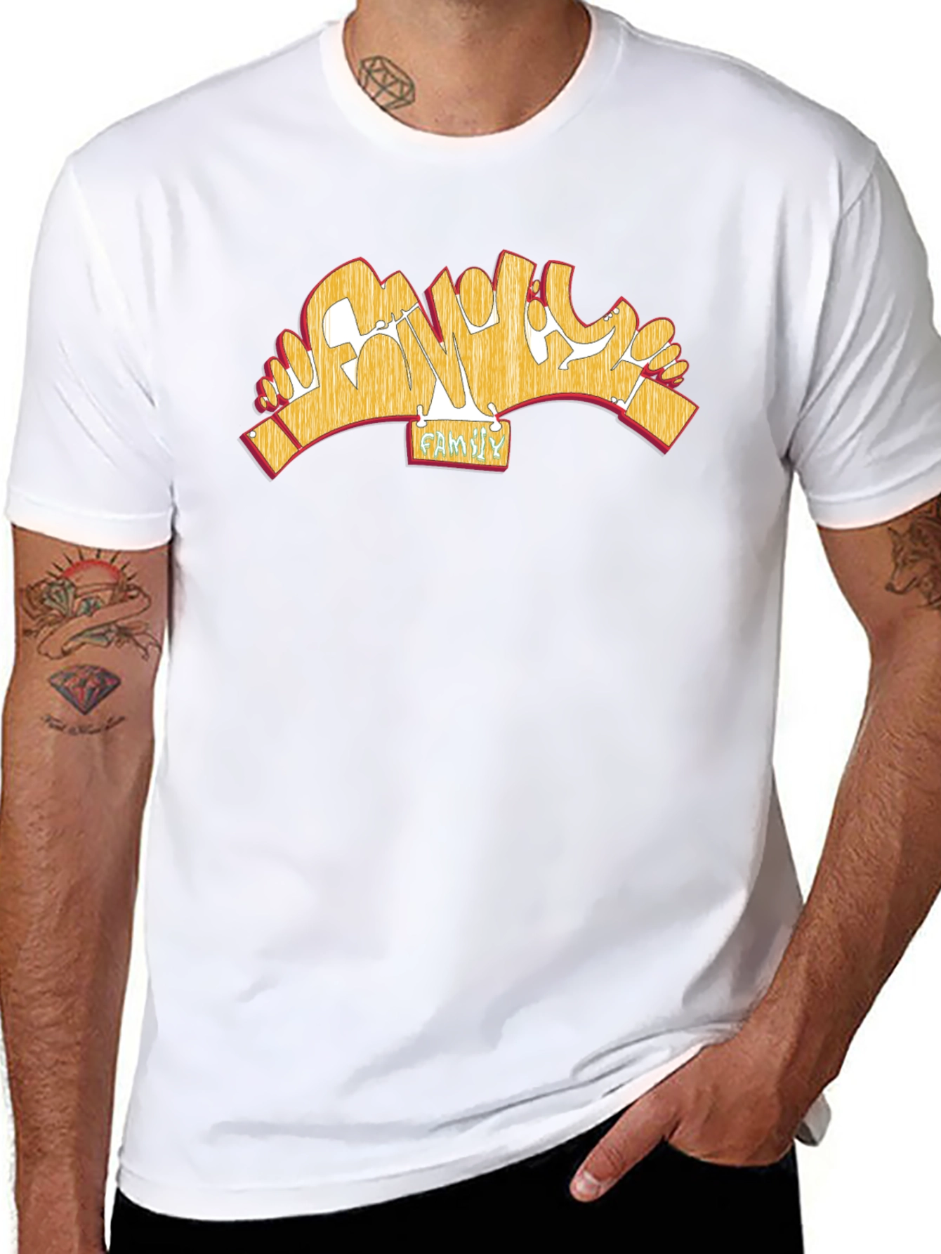 Family Tee: Bold Graphic Print T-Shirt