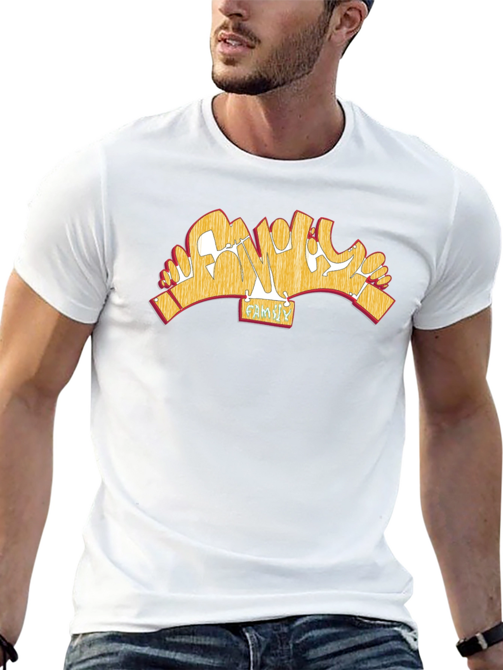 Family Tee: Bold Graphic Print T-Shirt