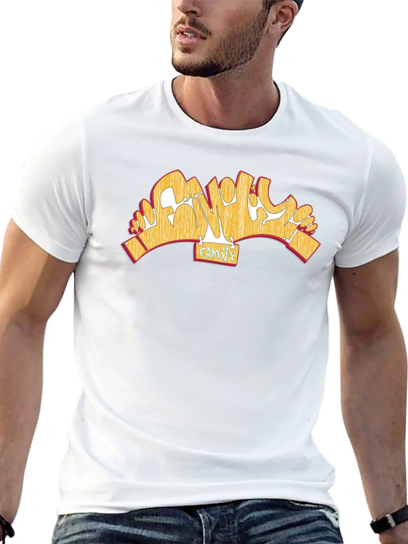 Family Tee: Bold Graphic Print T-Shirt