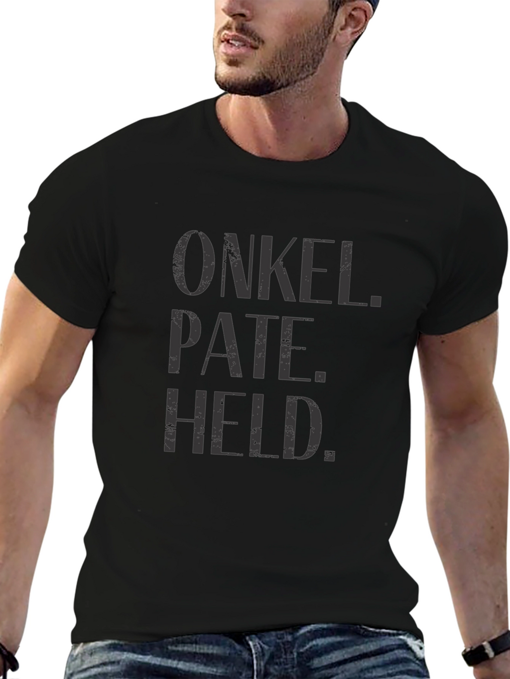 Onkel Pate Held Black Graphic T-Shirt