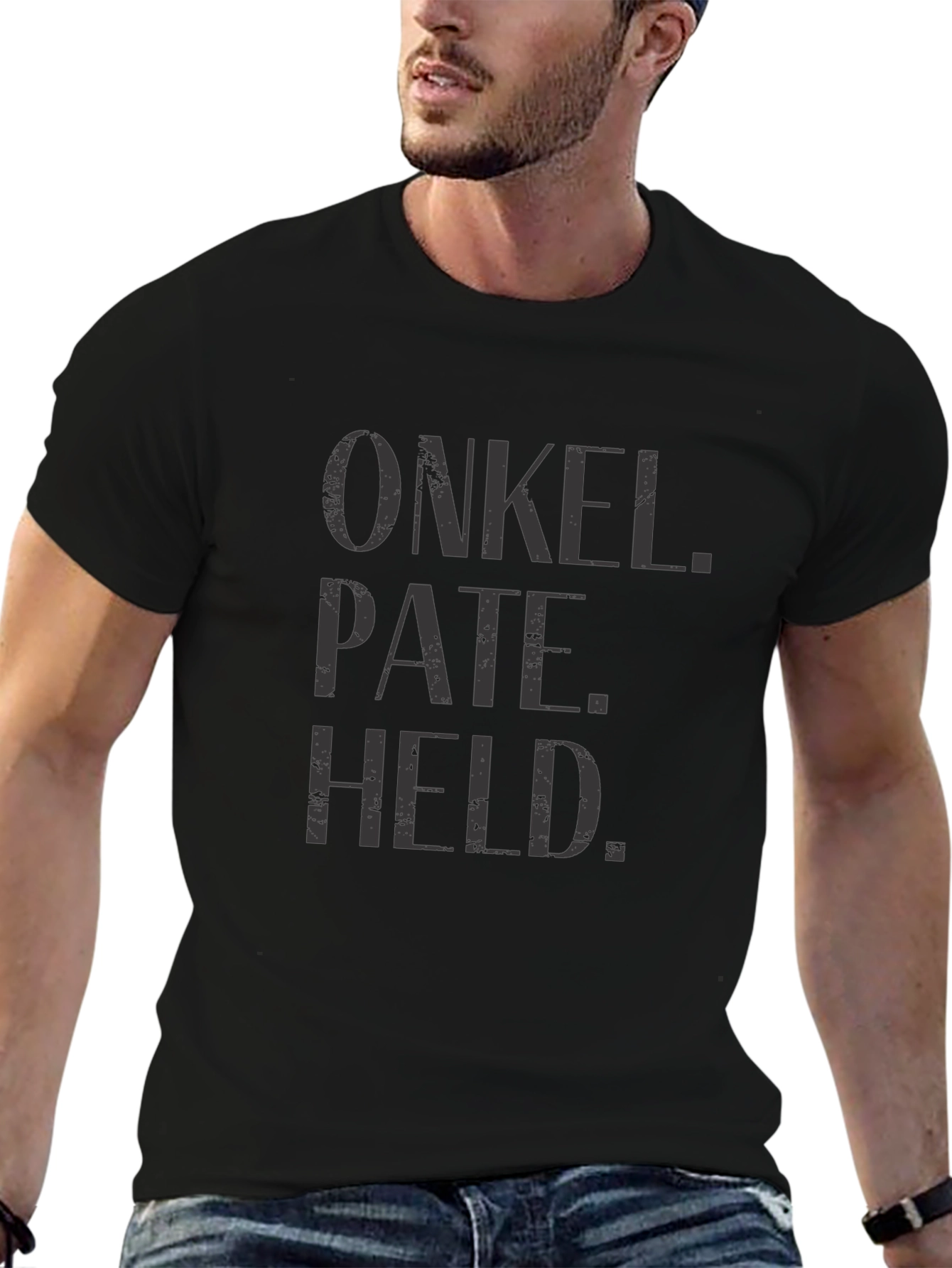Onkel Pate Held Black Graphic T-Shirt
