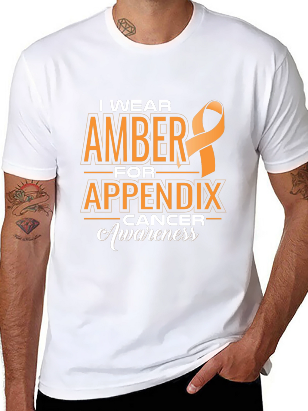 Appendix Cancer Awareness Ribbon T-Shirt