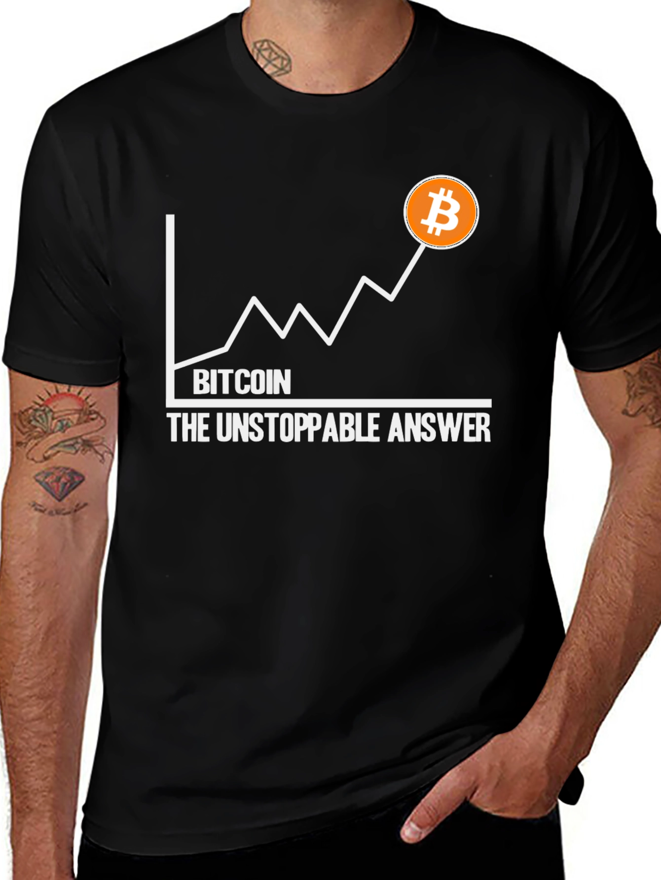 Bitcoin The Unstoppable Answer Graphic Tee