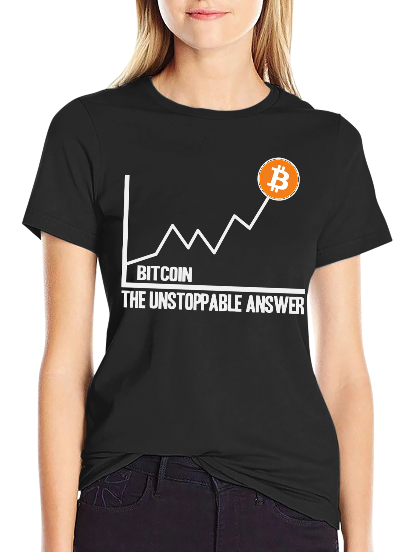 Bitcoin The Unstoppable Answer Graphic Tee