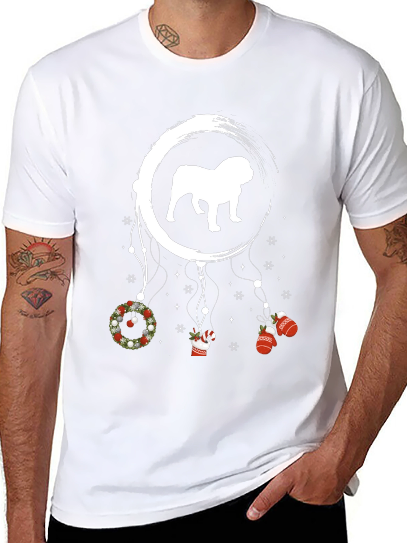 Bulldog Christmas Dreamcatcher T-Shirt