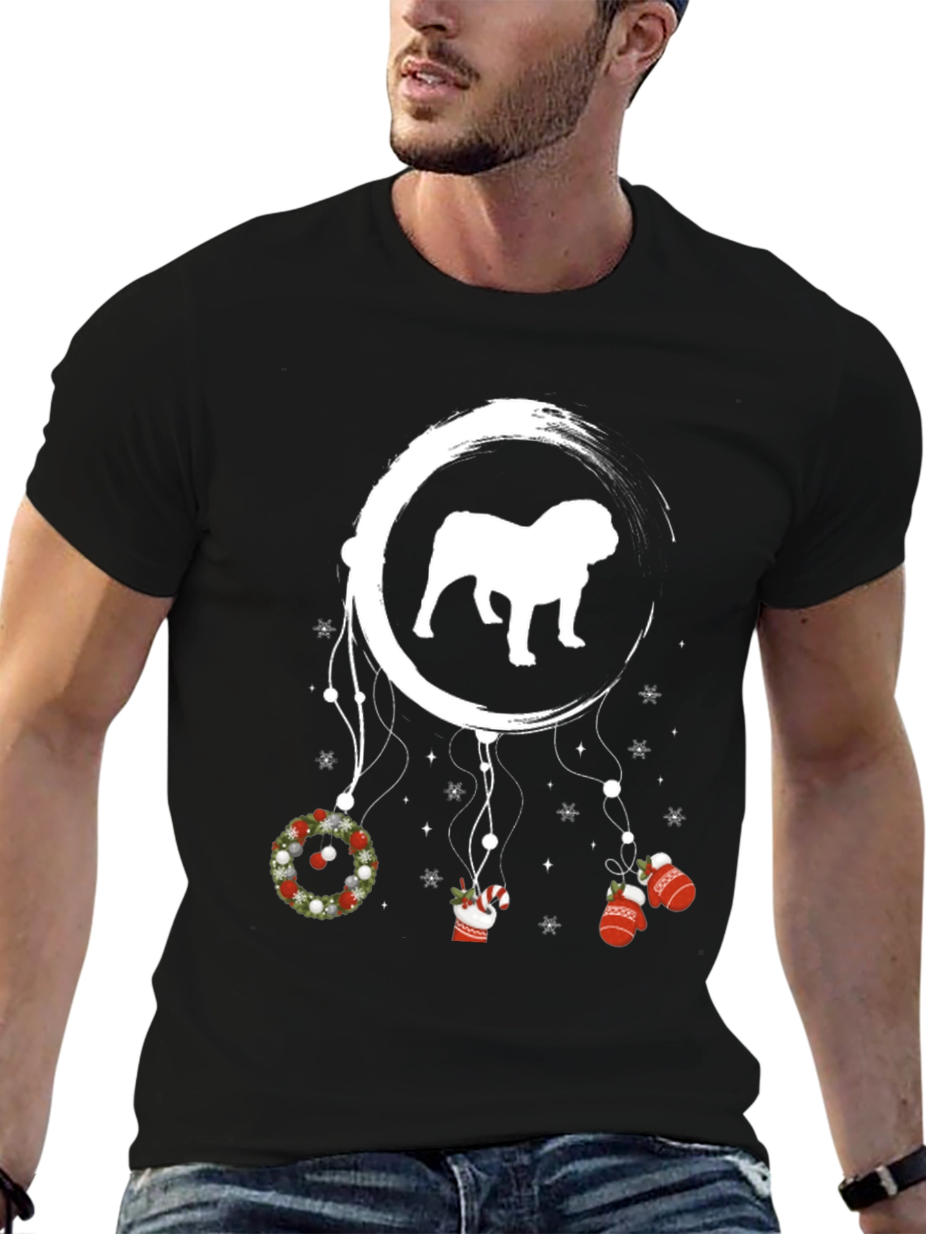 Bulldog Christmas Dreamcatcher T-Shirt