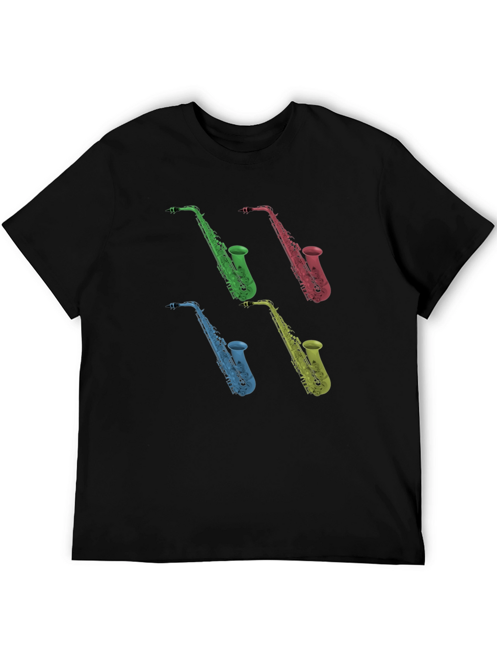 Saxophone Graphic Black T-Shirt