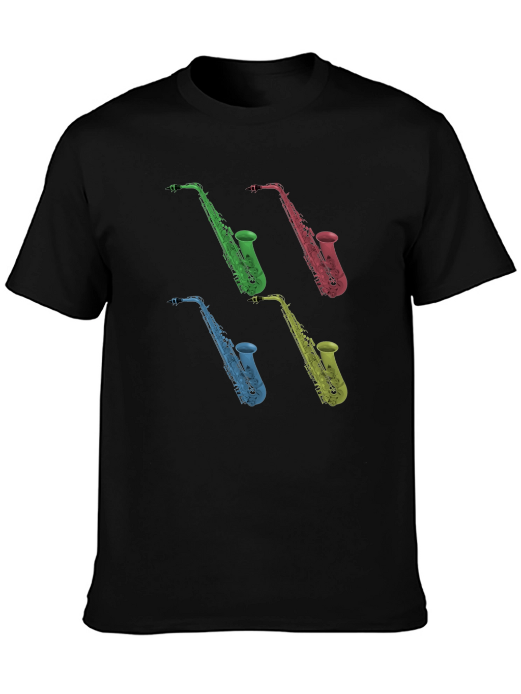 Saxophone Graphic Black T-Shirt