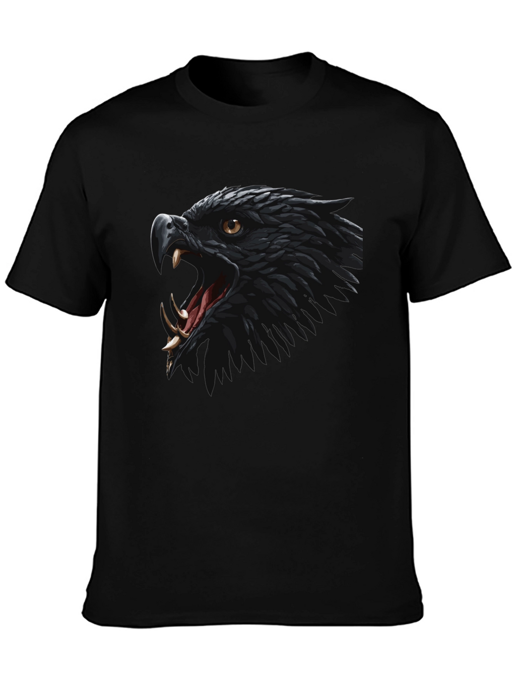 Black Eagle Graphic Tee - Fierce Bird Design T-Shirt