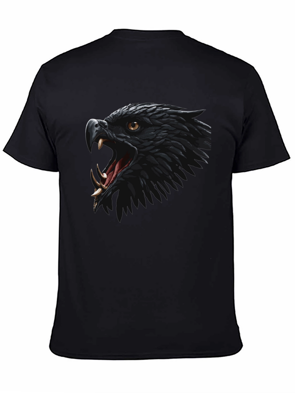 Black Eagle Graphic Tee - Fierce Bird Design T-Shirt