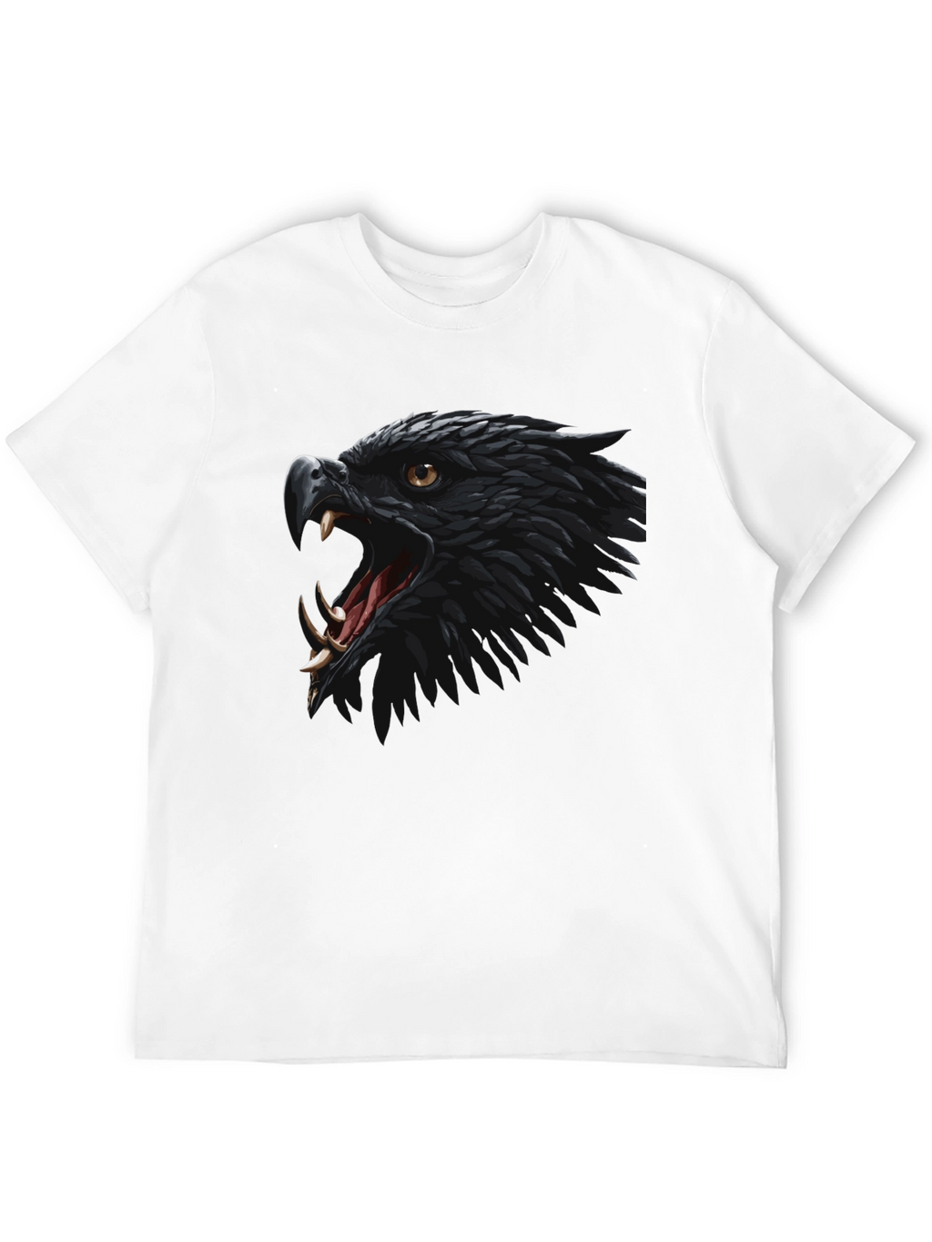 Black Eagle Graphic Tee - Fierce Bird Design T-Shirt