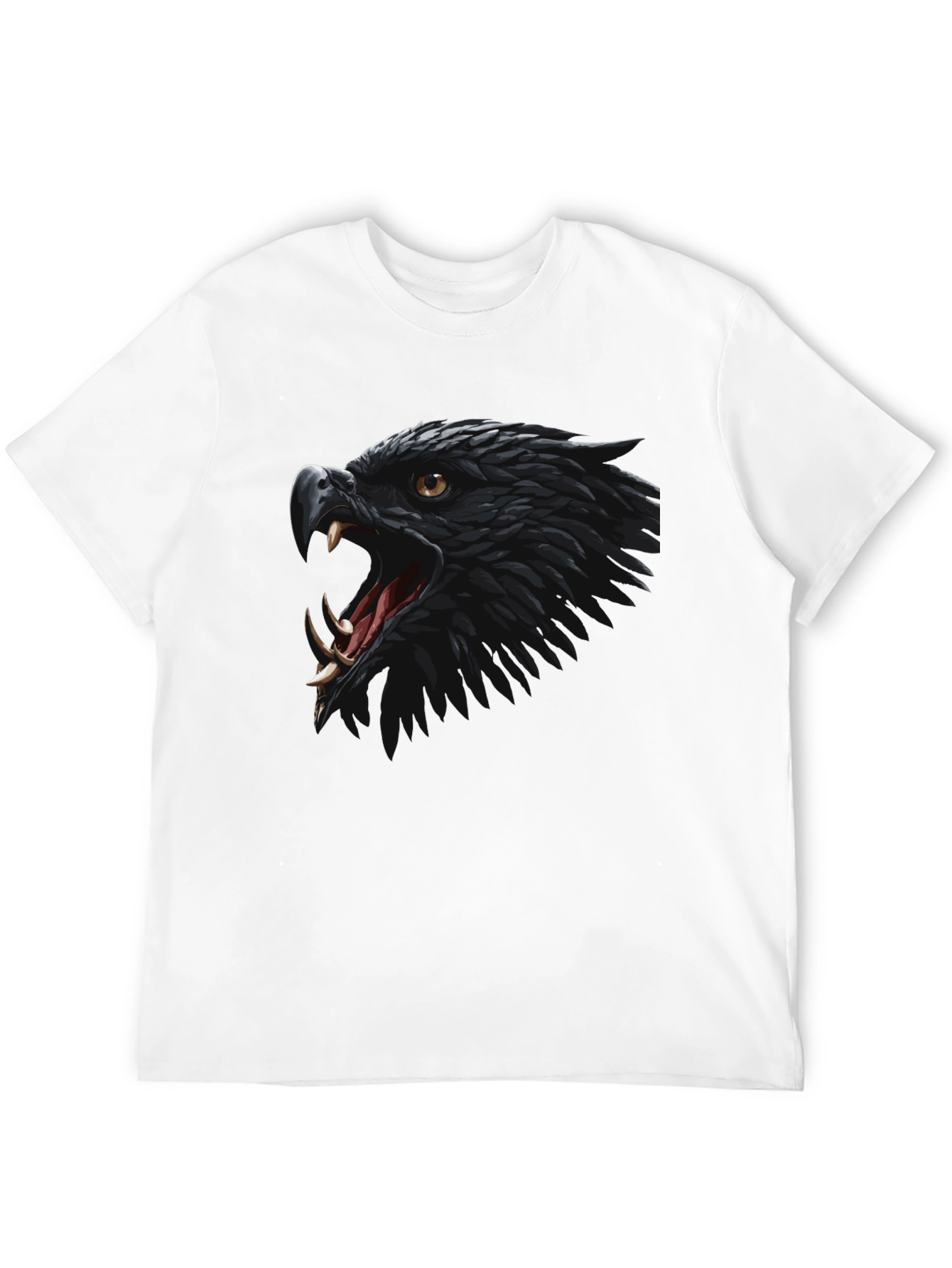 Black Eagle Graphic Tee - Fierce Bird Design T-Shirt