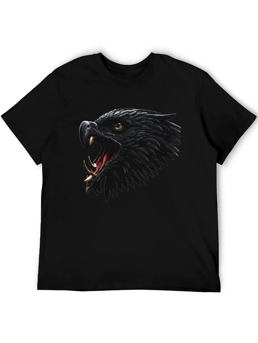 Black Eagle Graphic Tee - Fierce Bird Design T-Shirt