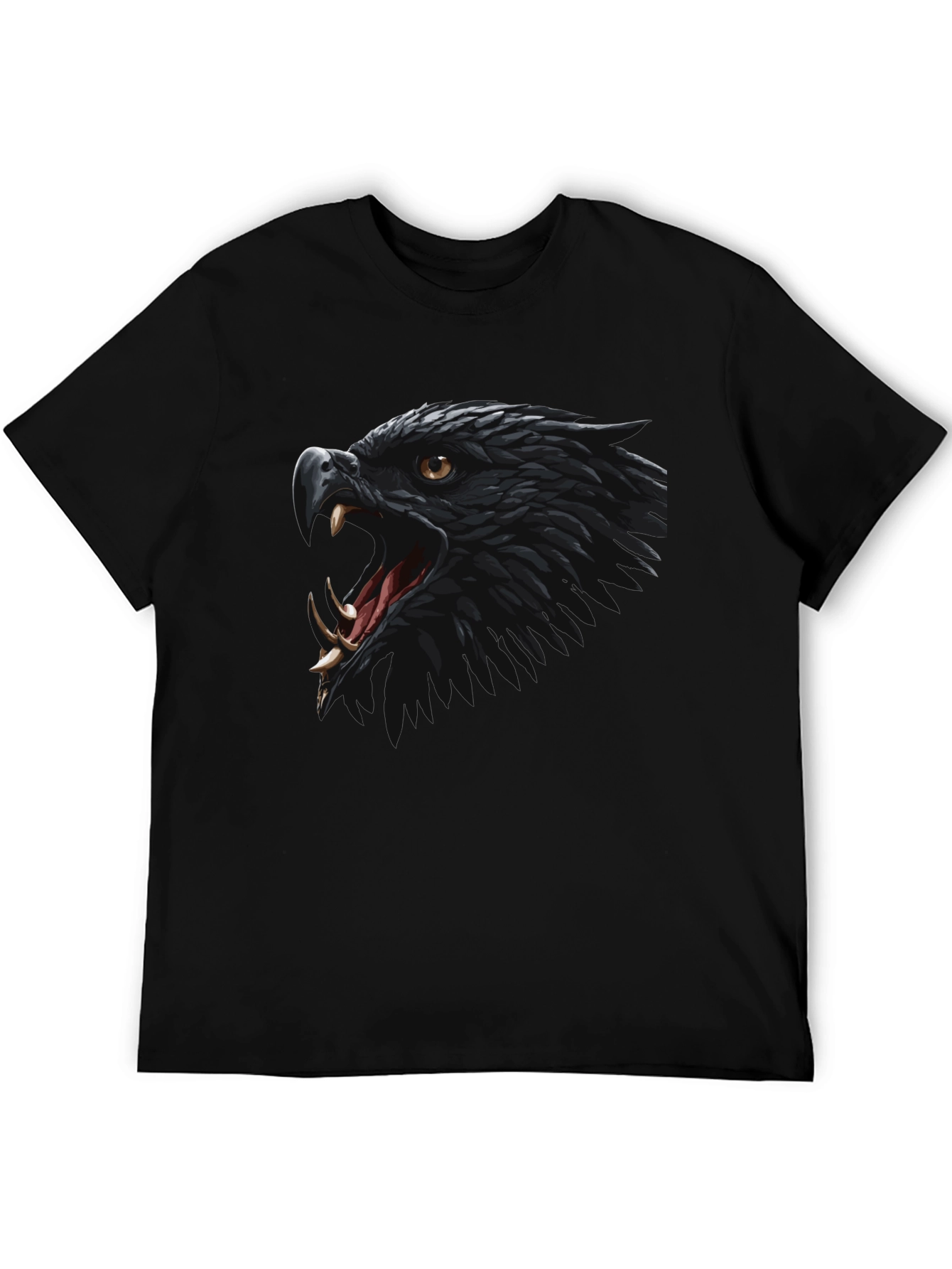Black Eagle Graphic Tee - Fierce Bird Design T-Shirt