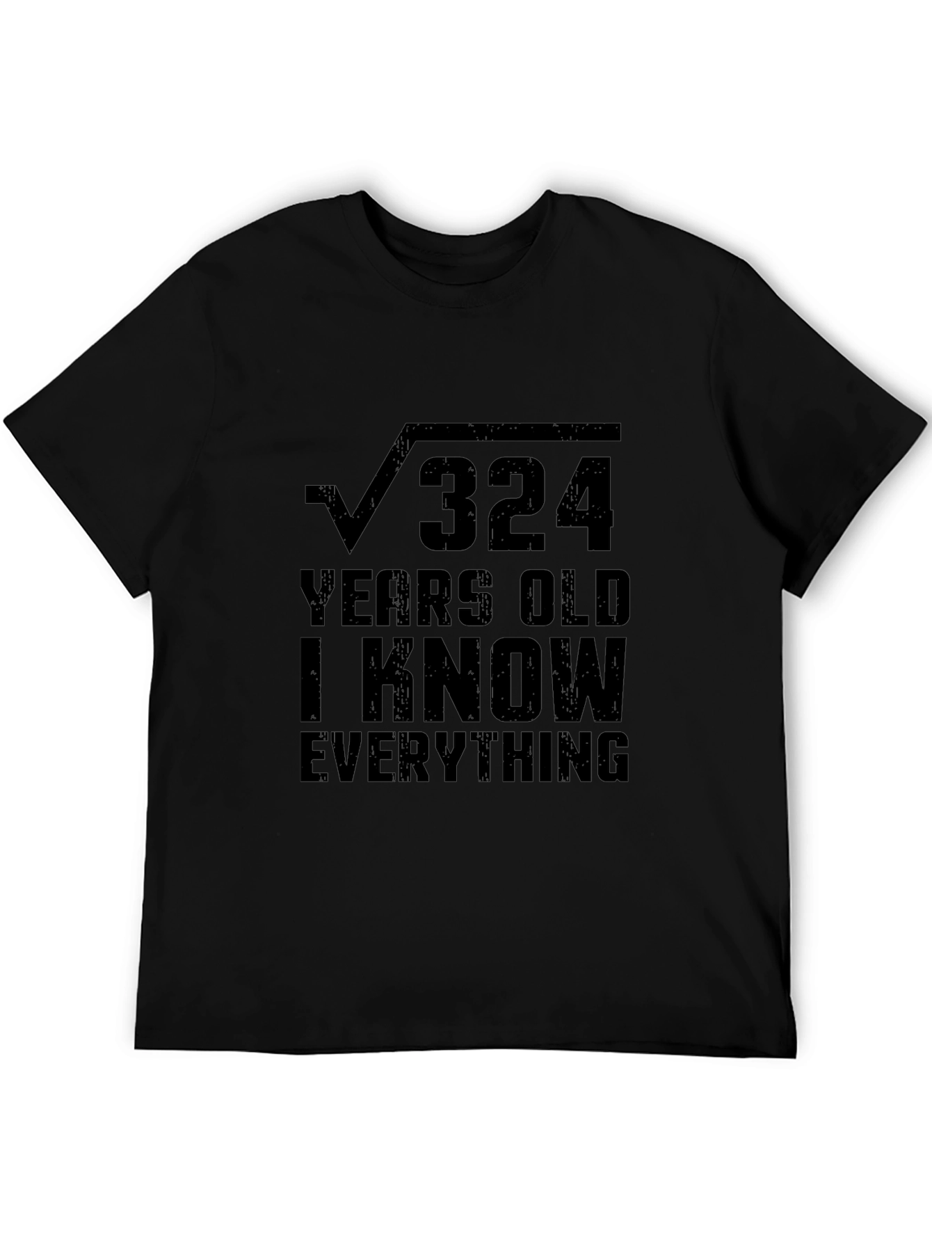 Funny Math Square Root 324 Years Old T-Shirt