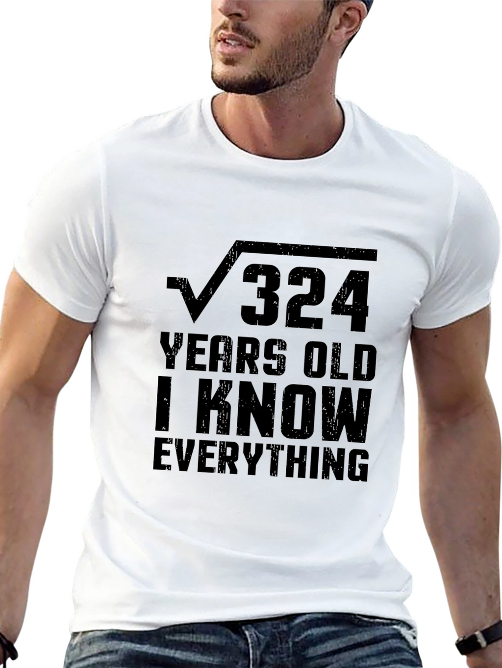 Funny Math Square Root 324 Years Old T-Shirt