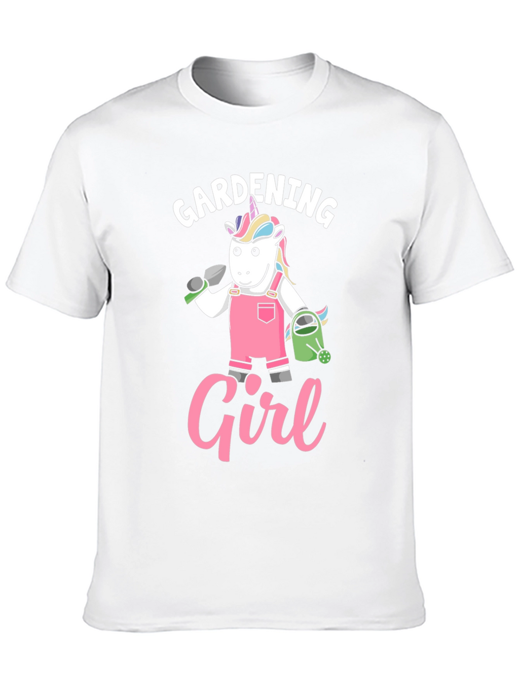Gardening Girl Unicorn Black T-Shirt