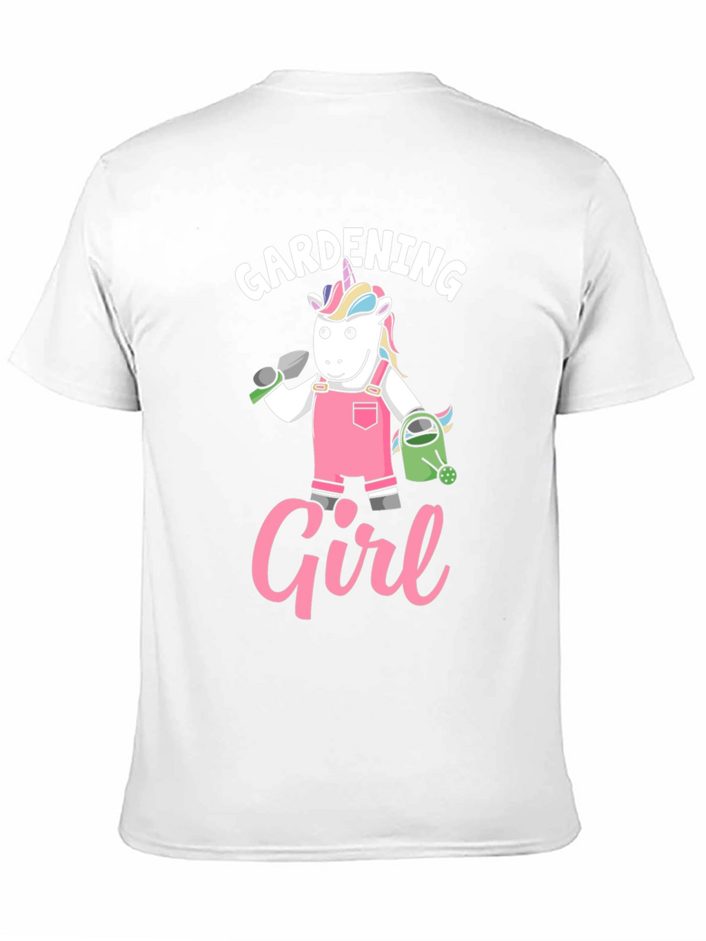 Gardening Girl Unicorn Black T-Shirt