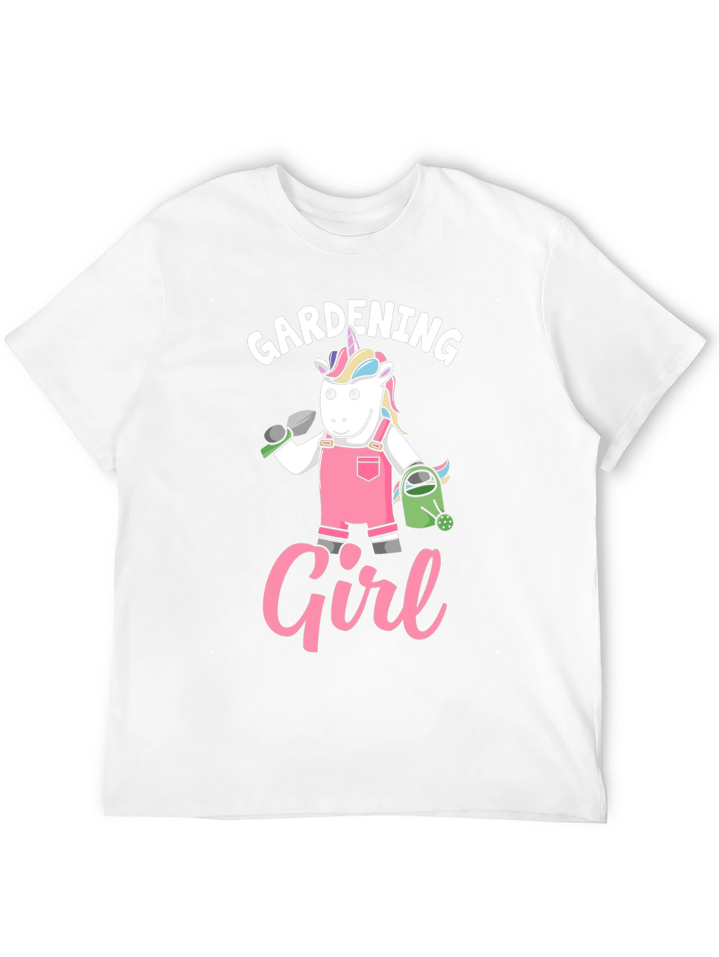 Gardening Girl Unicorn Black T-Shirt
