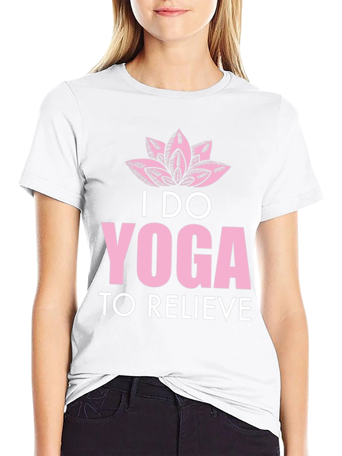 Yoga Graphic Tee - I Do Yoga to Relieve