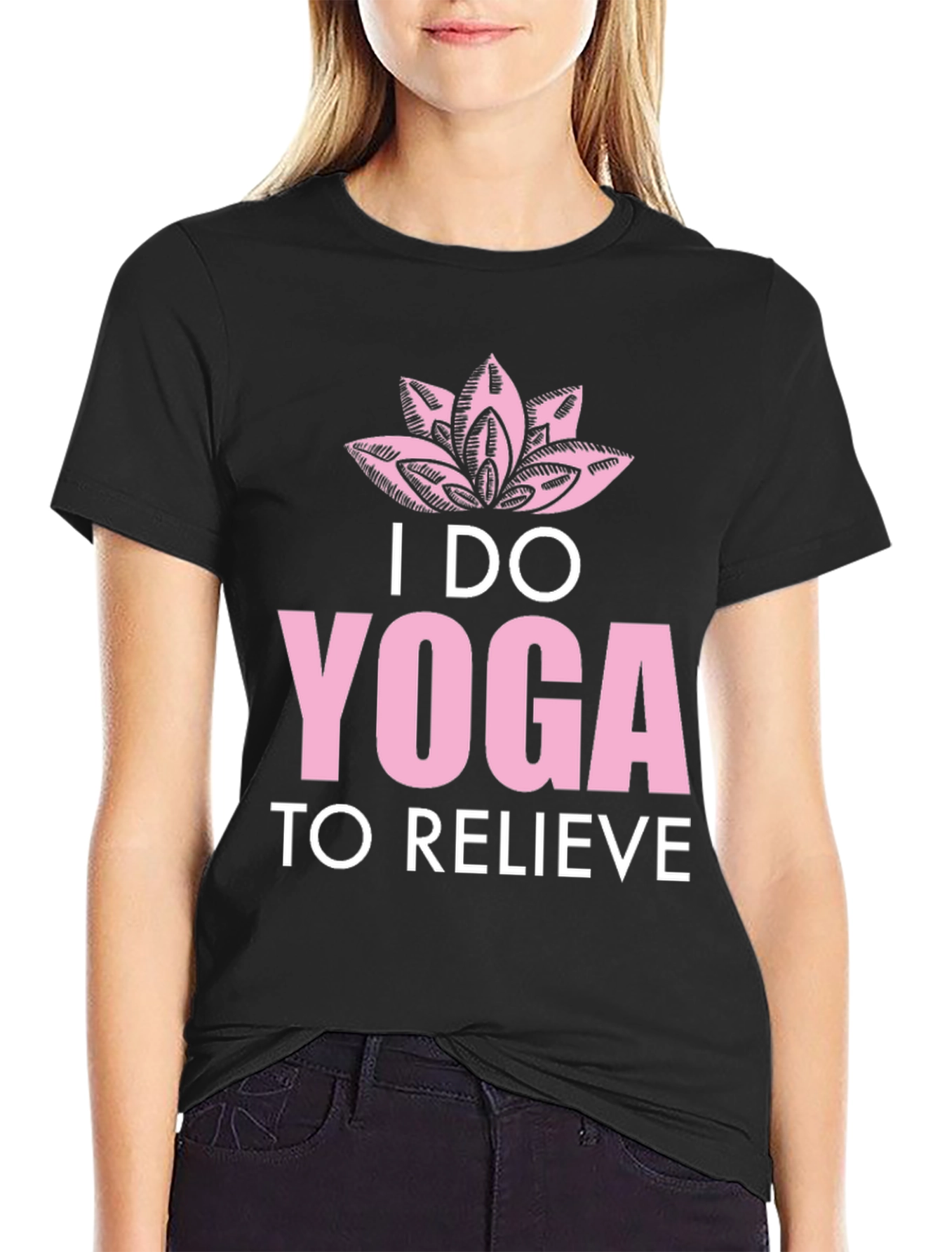 Yoga Graphic Tee - I Do Yoga to Relieve