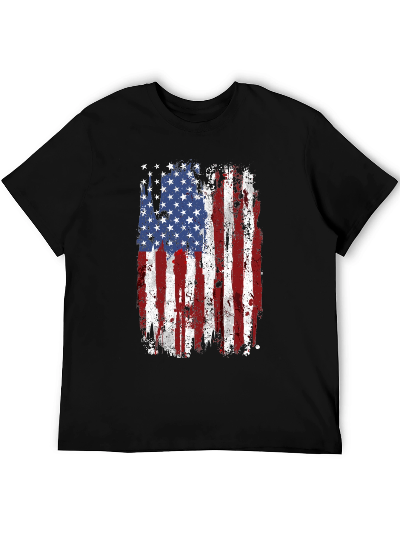 Distressed American Flag Graphic T-Shirt