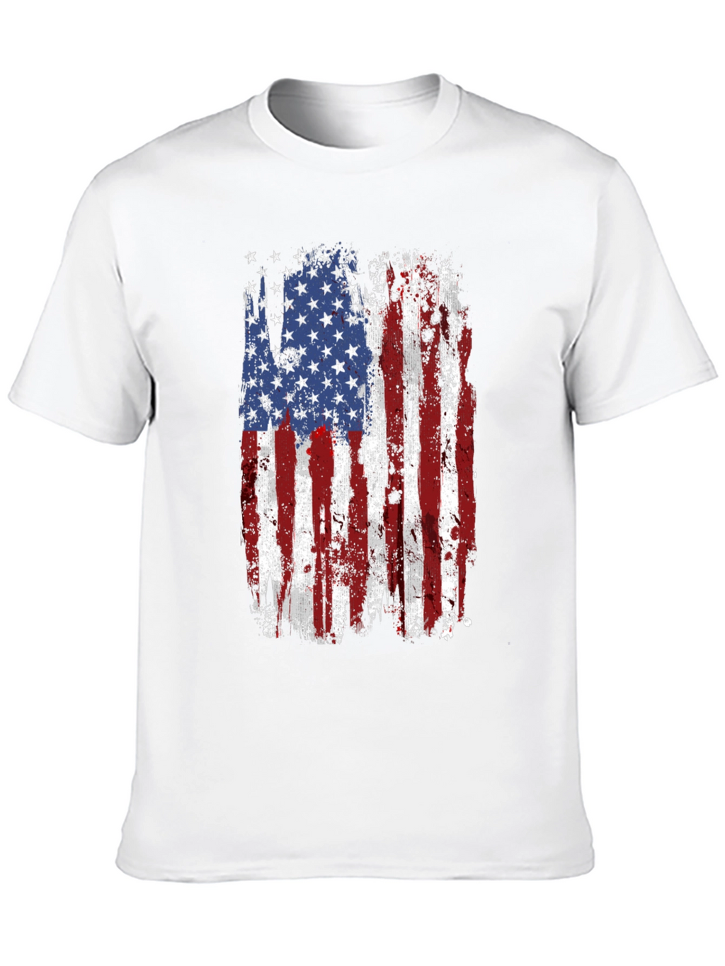 Distressed American Flag Graphic T-Shirt