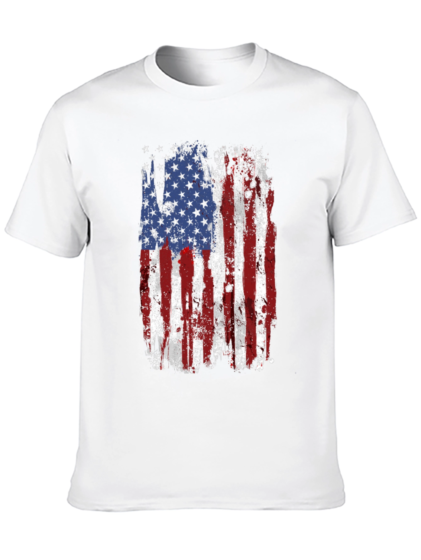 Distressed American Flag Graphic T-Shirt
