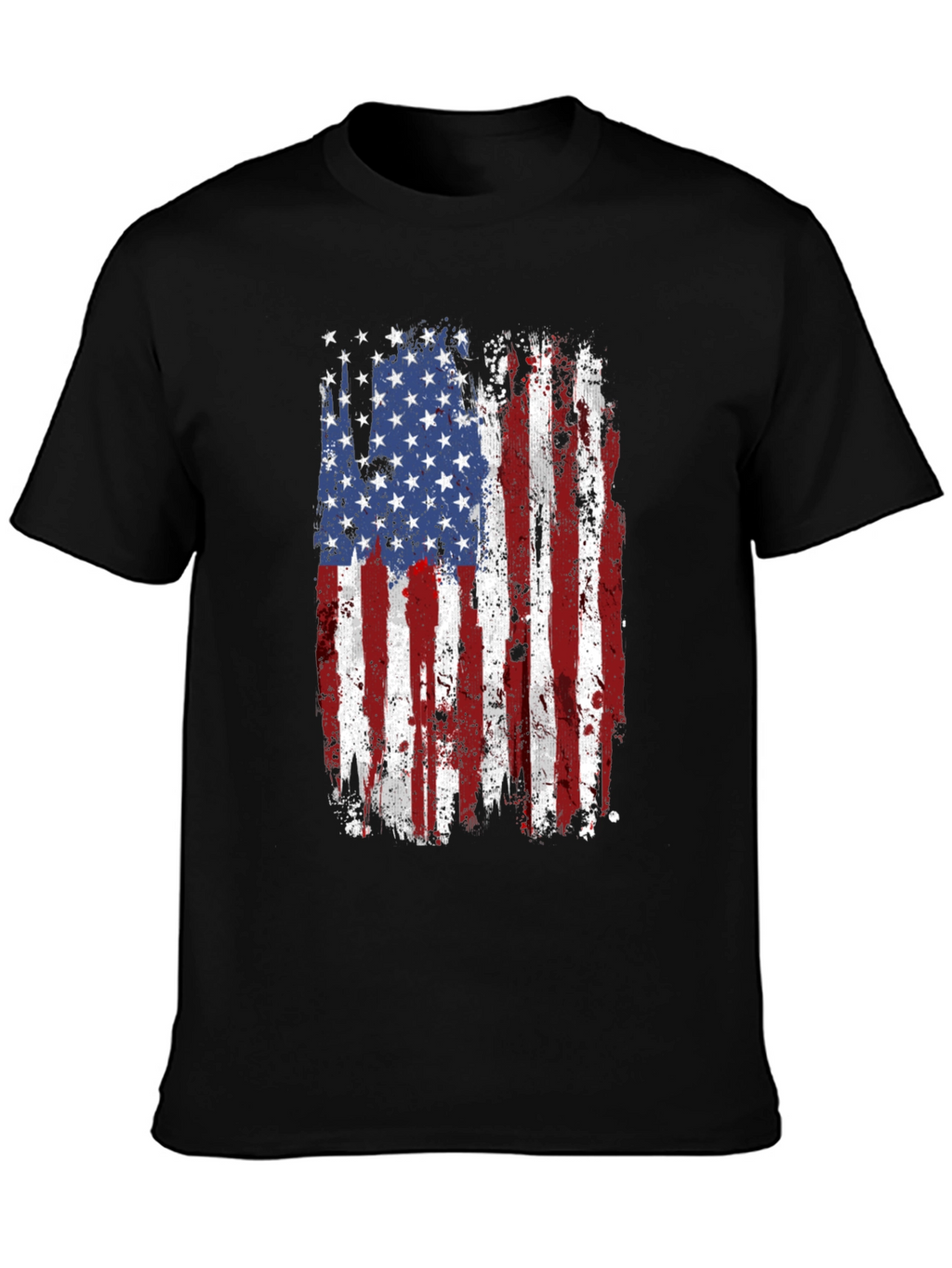 Distressed American Flag Graphic T-Shirt