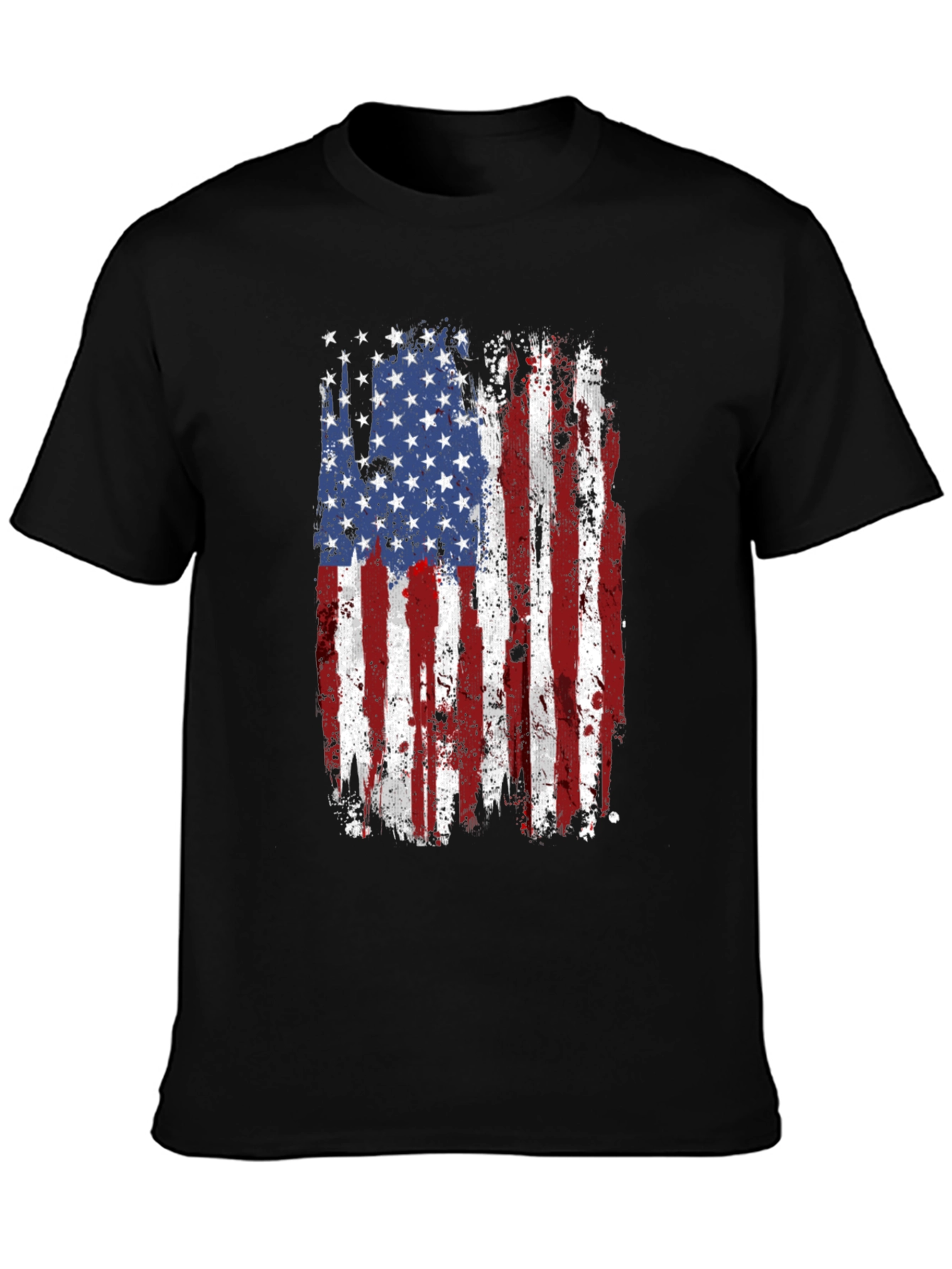 Distressed American Flag Graphic T-Shirt