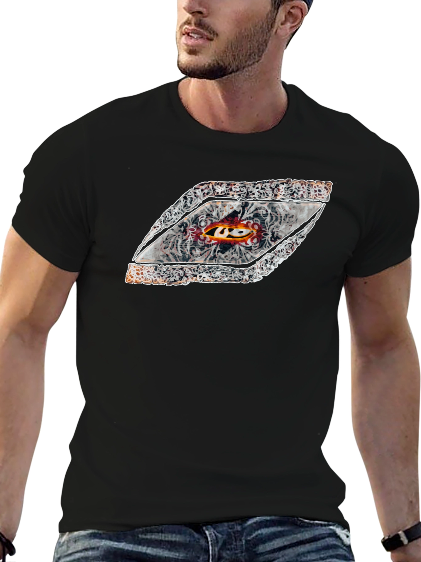 Unique Graphic Tee - Diamond Motif
