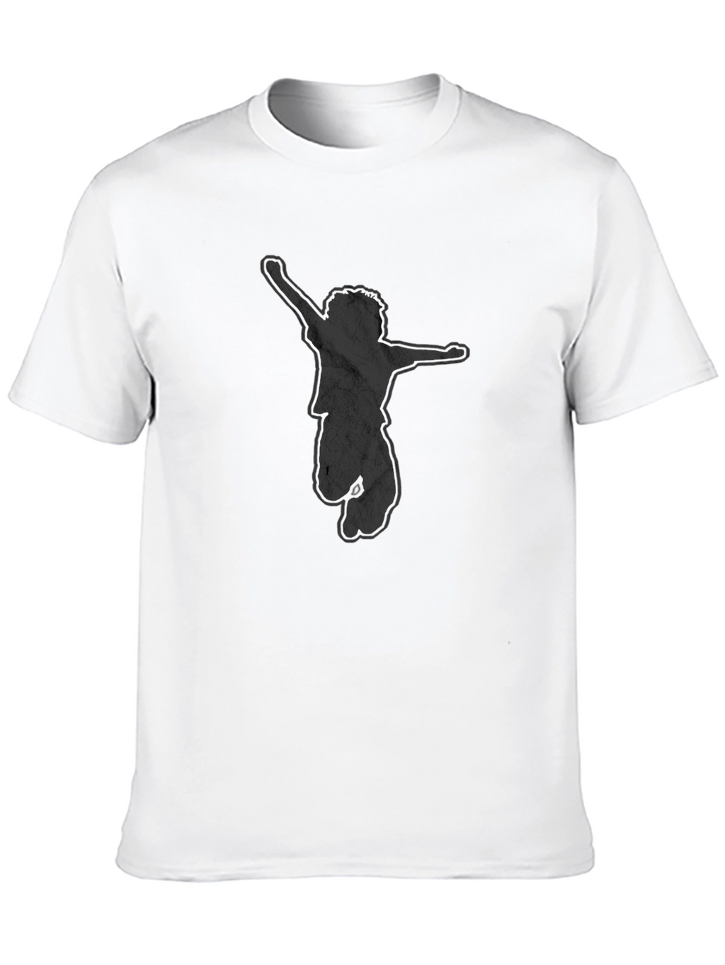 Silhouette Jump Graphic Tee - Black Cotton