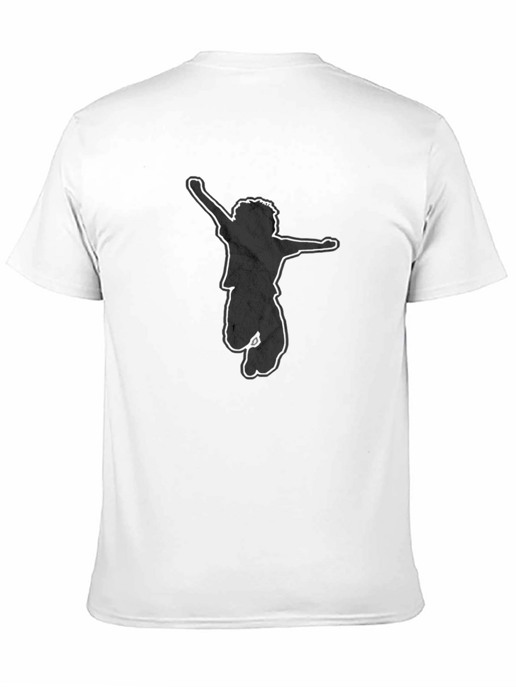 Silhouette Jump Graphic Tee - Black Cotton