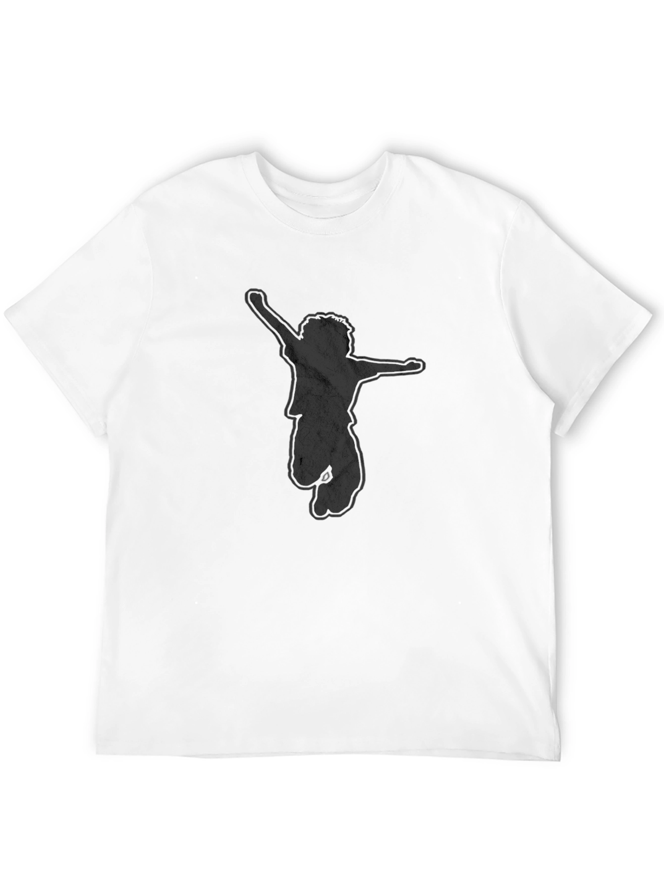 Silhouette Jump Graphic Tee - Black Cotton